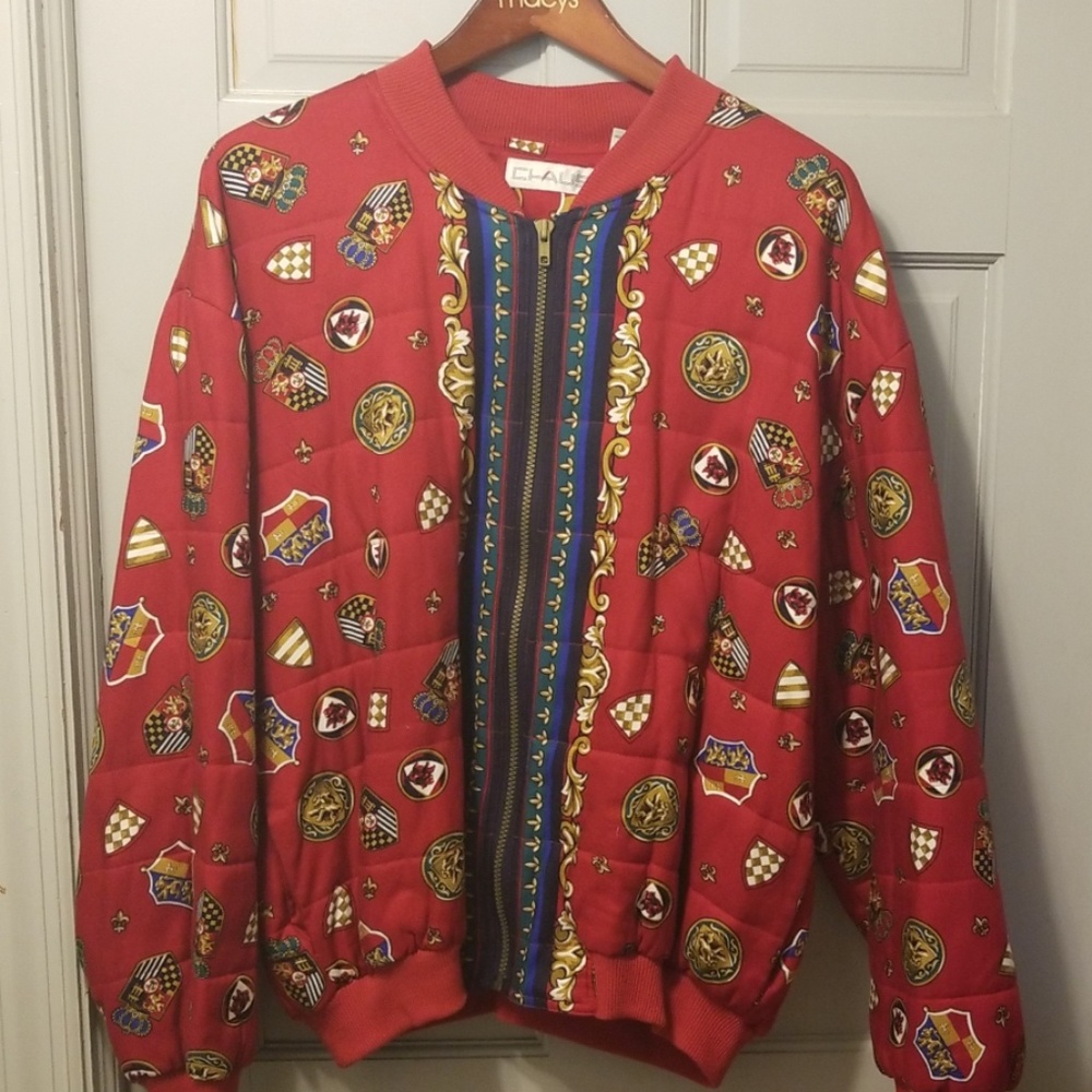 Vintage polo style bomber jacket